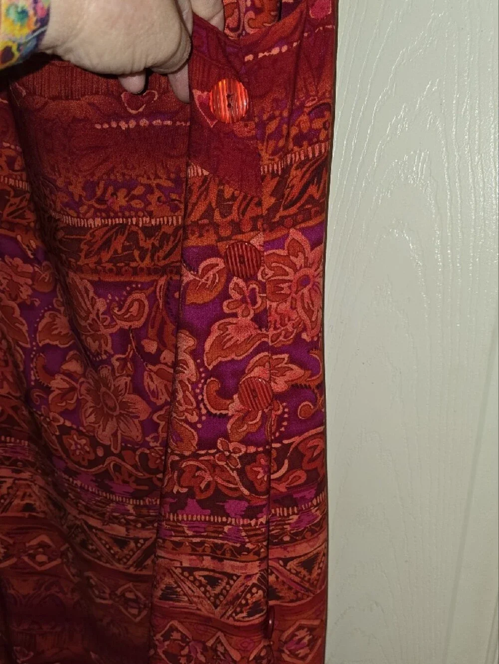 Sleeveless Red Floral-Print‎ Midi Dress